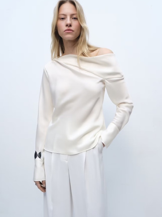 Mango Tops - Satin blouse Mango
